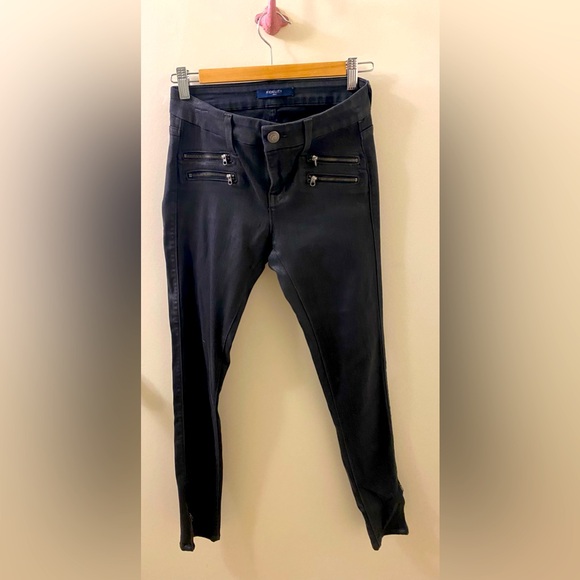 Fidelity Stretchy Black Zipper Jeans/Pants - Picture 1 of 7